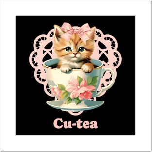 Cu-tea - Cute Cat Posters and Art